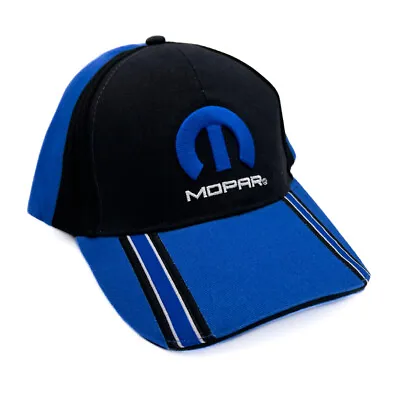 MOPAR Stripe Hat Cap W/ Vintage Blue Patch  M  Script Logo • $19.95