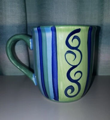 £13.99 • Buy Jeff Banks London: Ports Of Call Blue/green/cyan Hand Painted Abstract Mug