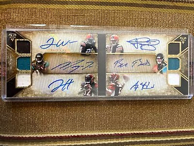 2014 Triple Threads Auto Relic Double Combo Book Football Jersey 1/16 • $49.99