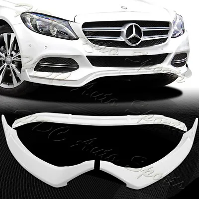 For 2015-2018 Mercedes C-Class W205 Base Painted White Front Bumper Spoiler Lip • $109.99