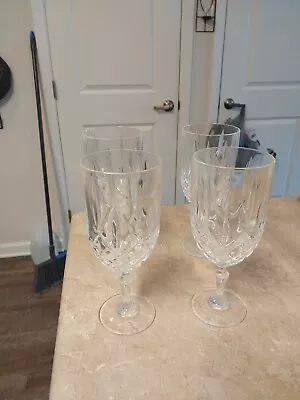 Marquis By Waterford MARKHAM Crystal Water/Iced Tea Goblet Glasses Set Of 4.  • $45