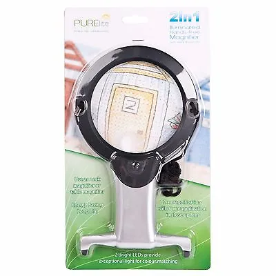 Two In One Illuminated Hands Free Magnifier LED Craft Tools Equipment Materials • £19.99