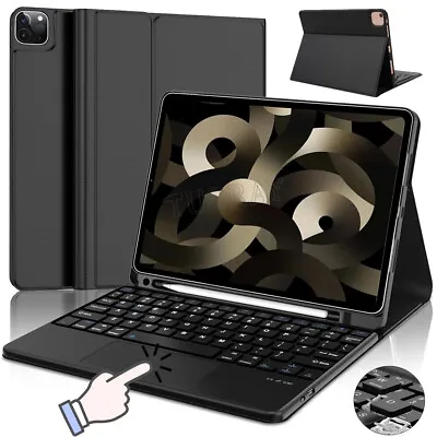 For IPad 5/6/7/8/9/10th Gen Air 4 5 Pro 11 Bluetooth Keyboard With Touchpad Case • £14.99