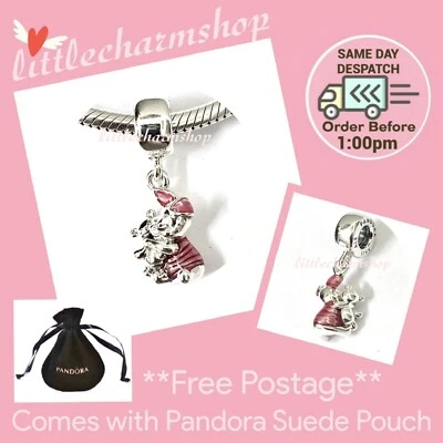 $63.20 • Buy NEW Authentic PANDORA Winnie The Pooh Piglet Dangle Charm - 792134EN117 RETIRED