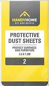 Dust Sheets Decorating Painting Heavy Duty Protection Cover 2.6 X 1.5M 2Pcs • £2.89