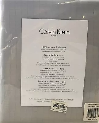 Calvin Klein Vertical Pleats Powder Standard Sham Msrp $100 Niop • £24.08