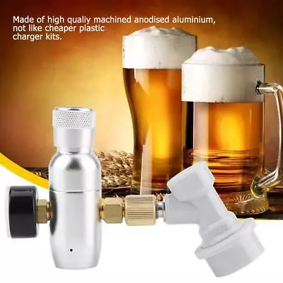 CO2 16g Regulator Charger Kit Gas Disconnect For Home Draft Beer Brew 0-150 PSIs • £19.61