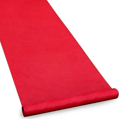 $23.59 • Buy Red Fabric 40-Foot Aisle Runner 40' X 36  Red Carpet Awards VIP Party