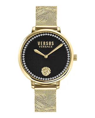 Versus Versace Womens La Villette Crystal Gold 36mm Bracelet Fashion Watch • $100