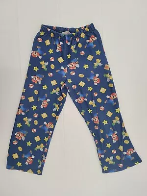 Super Mario Bros. 2 Graphic Print Pajama Pants Navy Blue Kids Size M (6/8) (k9) • $8