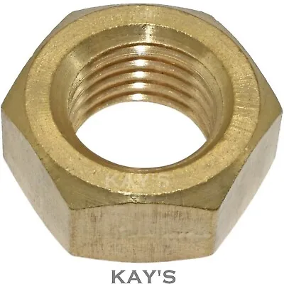 £6.46 • Buy Solid Brass Nuts Full Hexagon For Bolts & Screws M2 2.5 3 4 5 6 8 10 12 16 20