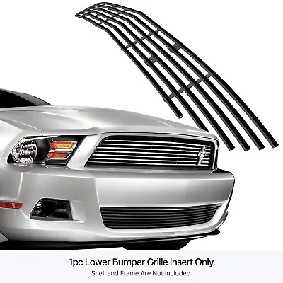 For 2010-2012 Ford Mustang V6 Lower Bumper Stainless Black Billet Grille Grill • $45.99