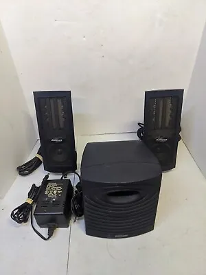 Monsoon MH-500 Flat Panel 2.1 PC Multimedia Speaker System Black With Adapter • $69.98