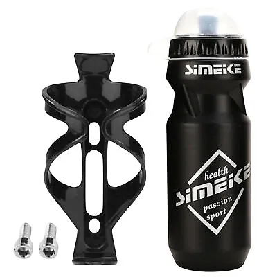 650ML Mountain Bike Bicycle Cycling Water Drink Bottle And Holder Cage Sports • $10.25