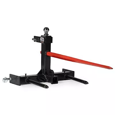 Titan Attachments 3 Point Gooseneck Tractor Trailer Hitch 39  Hay Bale Spear • $534.99