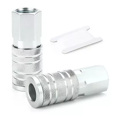 2PCS 1/2-Inch Female Quick Connect Air Coupler 1/2 Basic Flow Industrial Coup • $27.76