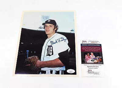 Mark Fidrych Signed 8 X 10 Color Photo Tigers JSA Auto AR90553 • $59.99