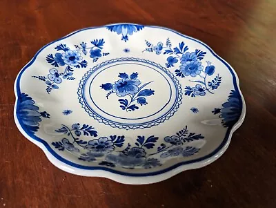 Vintage Royal Delft Blue And White Handpainted Plate 7.5  Porceleyne Fles 1984 • $44.55