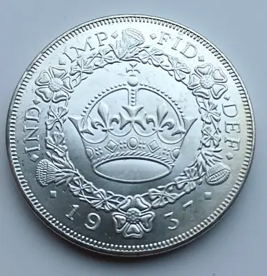 1937 Edward VIII Wreath Crown  Beautifully Silver Plated  Original Size  • £4.50