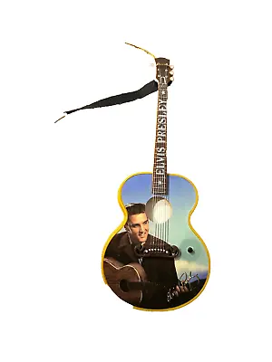 Elvis Illuminated Musical Guitar Ornament Play  That's All Right  (2011) Working • $13.55