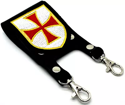 Knight Templar Masonic Belt Sword Scabbard Holder RED CROSS • $19.99