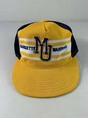 VTG Milwaukee Marquette Warriors Basketball Mesh Trucker SnapBack Hat *BROKEN* • $75