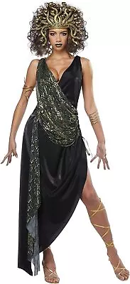 Sedusa Black Medusa Snake Queen Gorgon Fancy Dress Up Halloween Adult Costume • $53.95