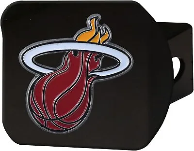Miami Heat Solid Metal Black Hitch Cover With Color Metal Emblem 2 Inch... • $25.79