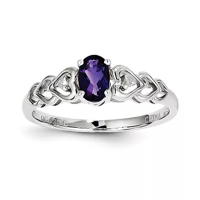 £56.62 • Buy Sterling Silver Amethyst & Diamond Ring QBR23FEB