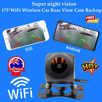 WiFi Wireless Car Rear View Cam Reverse Backup Camera For IPhone IOS Android 9B • $25.45