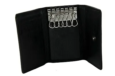 GUCCI Black Leather Key Case 6 Hooks Used Vintage Key Accessories Unisex Good • $75