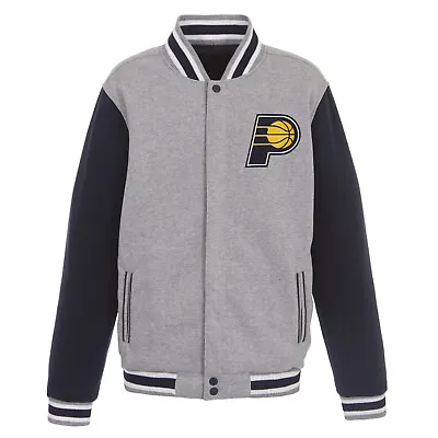 NBA Indiana Pacers  Reversible Full Snap Fleece Jacket JH Design  2 Front Logos  • $119.99