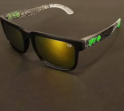 SPY Matte Black & Green PROMO Sunglasses Ken Block Helm Spy+ Optics Mens Womens • $18.98