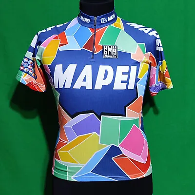 Sms Santini Mapei Mens Cycling Multicolor Jersey T-shirt Italy Size M • $27.99
