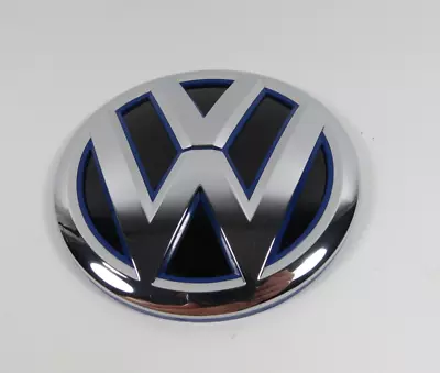 15-16 VW Jetta Hybrid Rear Trunk Emblem Blue Chrome Badge Sign Logo Genuine OEM • $24.99