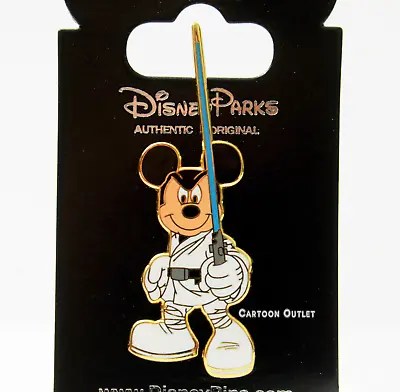 Disney Star Wars Mickey Mouse Pin As Jedi Luke Skywalker With Light Saber New • $9.95