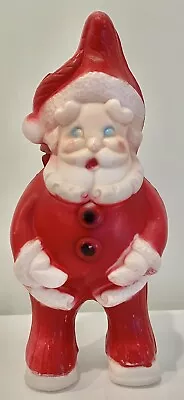 Vintage VERY RARE Red Santa Christmas Blow Mold Corduroy Pants Blue Eyes 17” • $400