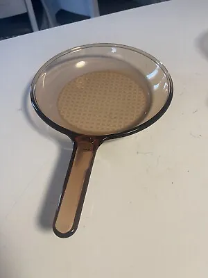 Amber Corning France Vision Ware 10 3/4” Skillet Frying Pan With Waffle Bottom • $49