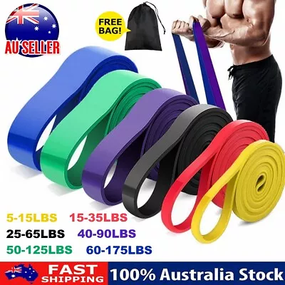 SET POWER Heavy Duty Resistance Band Yoga Gym Loop Exercise Fitness Workout Band • $14.99
