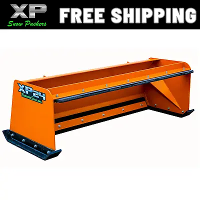 6' Xp24 Orange Snow Pusher Box Pullback Free Shipping Skid Steer Pusher Kubota • $1950