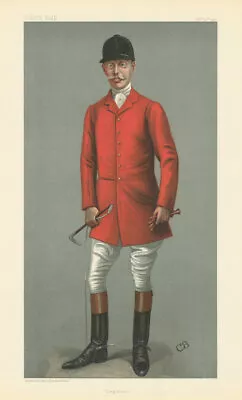 VANITY FAIR SPY CARTOON Burns-Hartopp Quorn Fox Hunt Master 'Long Burns' 1900 • £46