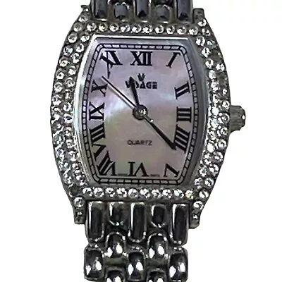 Vintage Visage Quartz Movement Women's Watch Costume Jewelry Mother Pearl 10286 • $25