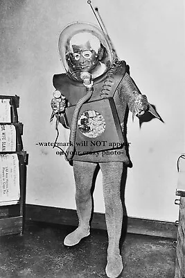 Vintage Scary Martian Man PHOTO Creepy Alien Costume Steampunk Robot UFO Man • $4.48