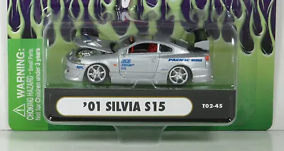 Muscle Machines Import SS Tuner 2001 Nissan 01 Silvia S15 TO2-45 Silver 1:64 Q • $15.35