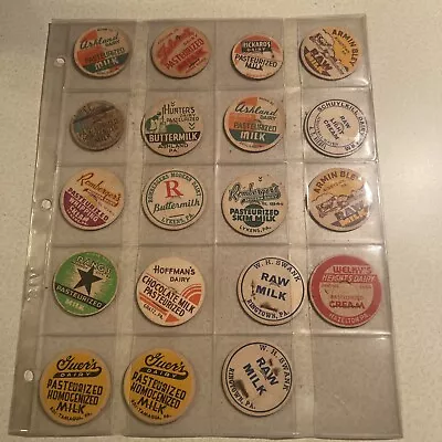 15 Different  PENNSYLVANIA   Milk Bottle Caps PA - 19 Total - Some RARE • $49.95