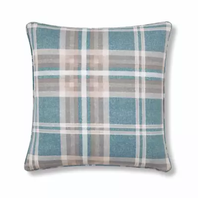 Catherine Lansfield Tweed Woven Check Eyelet Ring Top Curtains Pair • £19.99