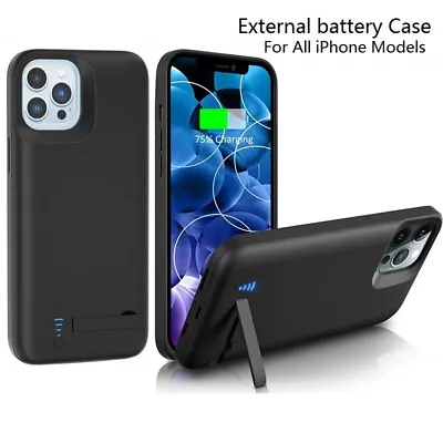 Battery Charger Case For IPhone 13 12 11 Pro Max Mini 6 7 8 Plus SE2 XR XS Max • £23.98