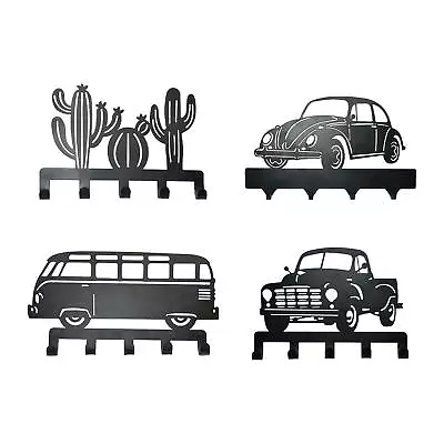 Metal Wall Art Decor With Hooks Multifunctional Fashion Retro Ornament Wall Sign • £13.72