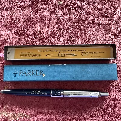 Vintage In Original Box Parker 51 Ball Point Pen With Perpetual Calendar/ Ad WOW • $24.99