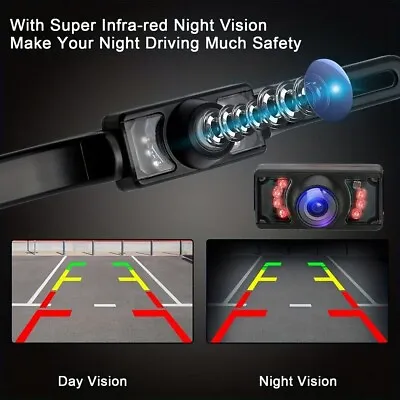 7  LCD Car Rear View Mirror Screen Monitor System+Night Vision Backup Camera Kit • $39.99